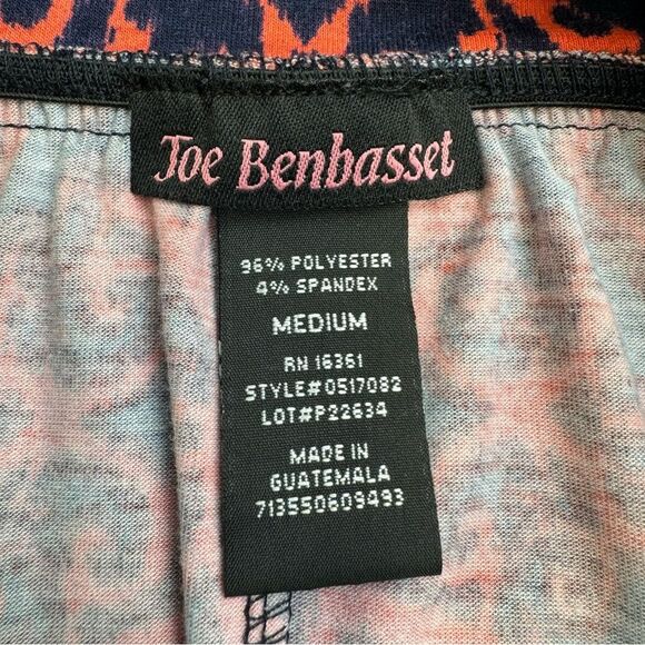 Joe Benbasset Women's A-Line Maxi Skirt Navy Blue Coral Pink M Med Medium Flowy - Picture 9 of 11